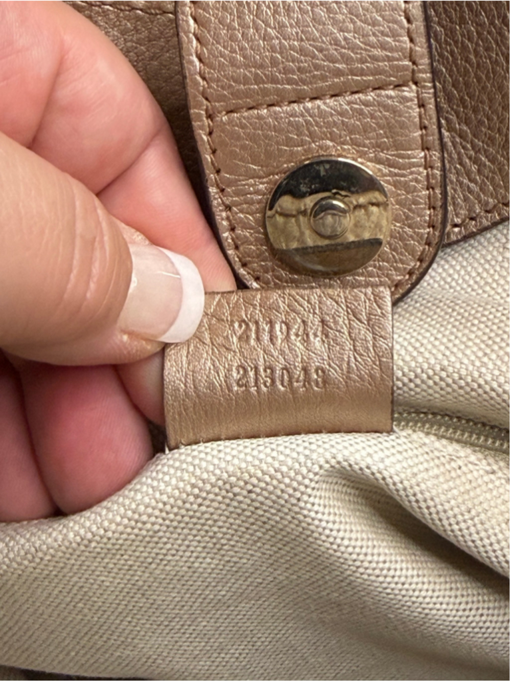 Women's Gucci Leather Satchel Handbag One Size Gold - Picture 11 of 12
